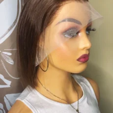 Coco - Glueless Brazilian Color 4 Chocolate Brown 13x4 Closure 180 Density Bob Wig