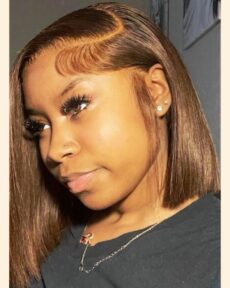 Coco - Brazilian Colour 4 Brown 13x4 Frontal Bob Wig, 8–16 Inches